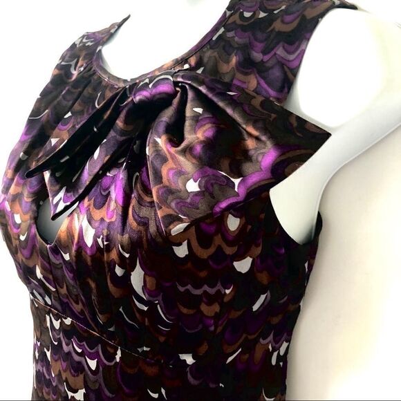 NANETTE LEPORE SILK JEWEL TONE DRESS - Picture 4 of 8